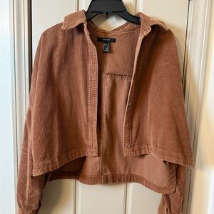 Forever 21 Tan Corduroy Cape Jacket